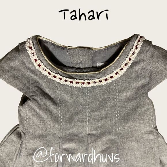 Tahari Grey Toddler Dress Size 6 - 9 Months - Picture 5 of 9